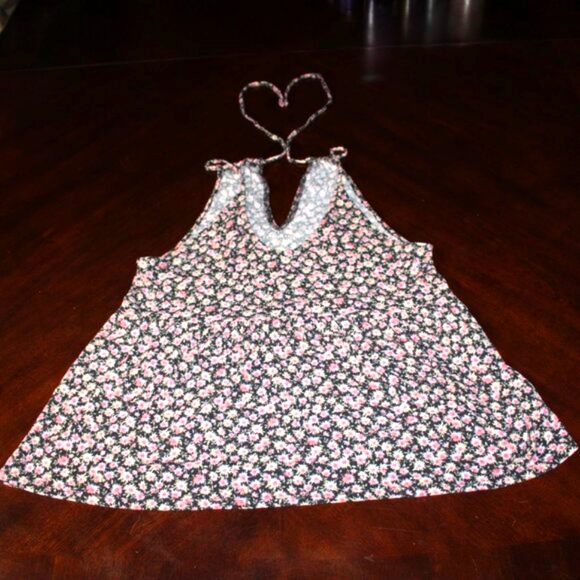 🌸 American Eagle Floral Peplum Tank - Adjustable Straps - Cottagecore Y2K - Picture 6 of 10